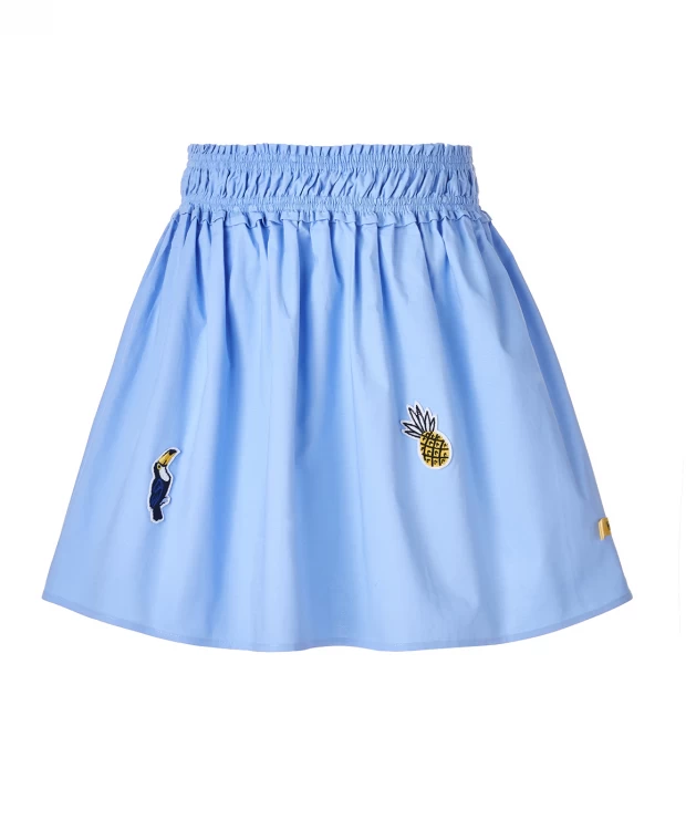 фото Голубая юбка с принтами button blue (134)