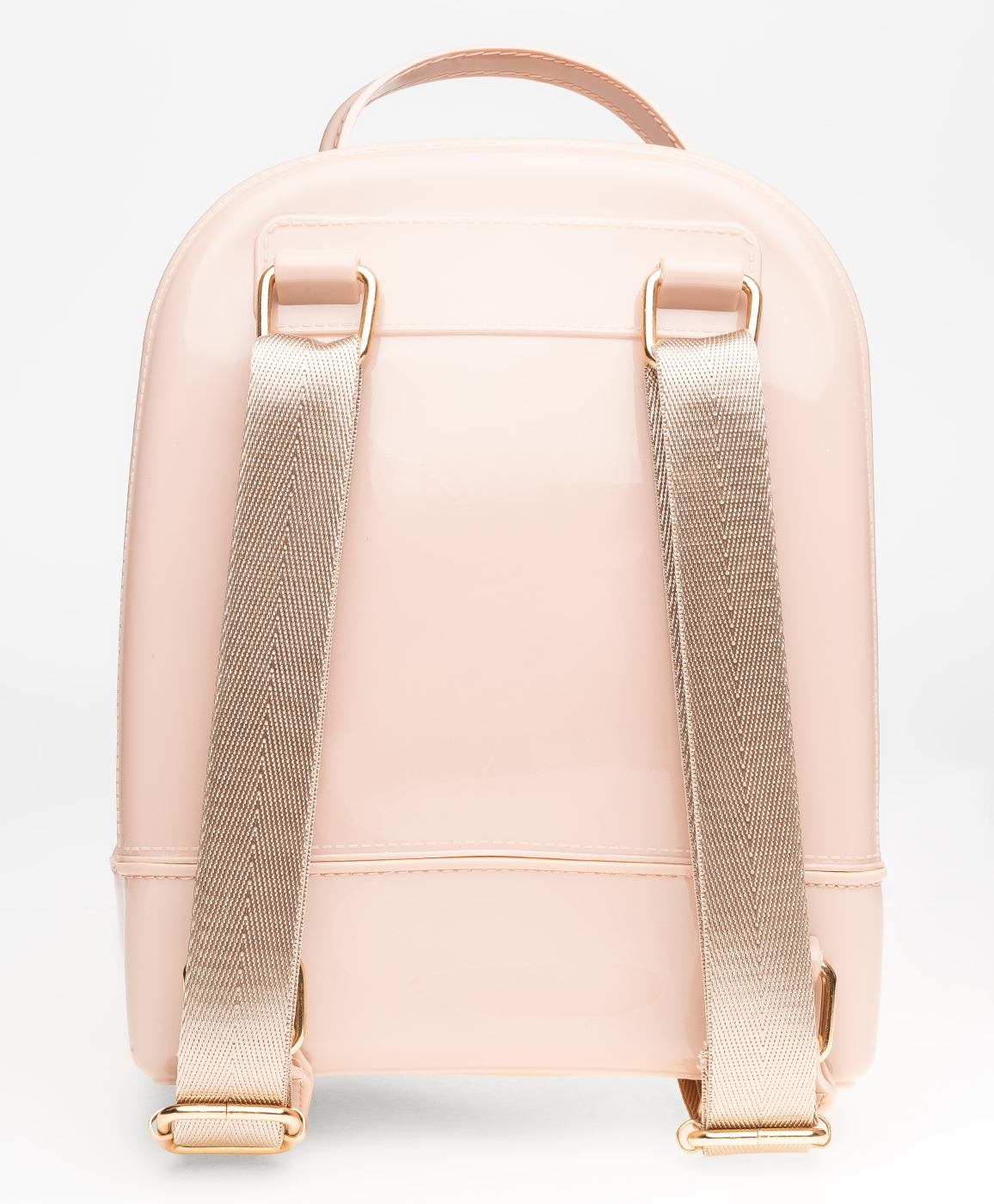 фото Розовый лакированный рюкзак button blue