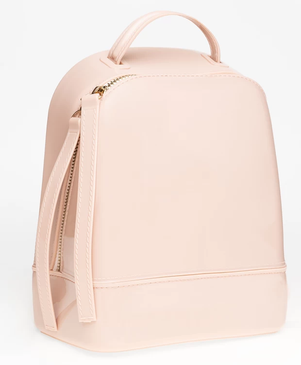 Розовый лакированный рюкзак Button Blue (Без размера)