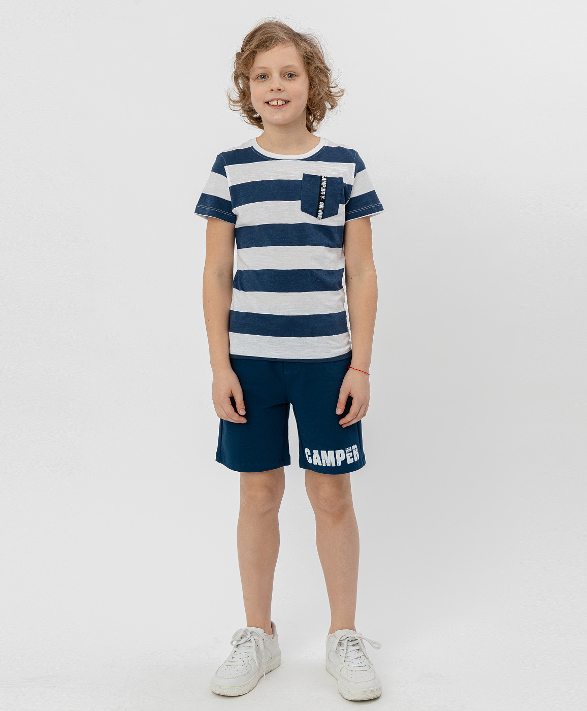 фото Футболка в полоску button blue