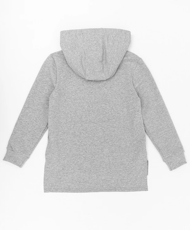 фото Серая толстовка с капюшоном button blue (122)