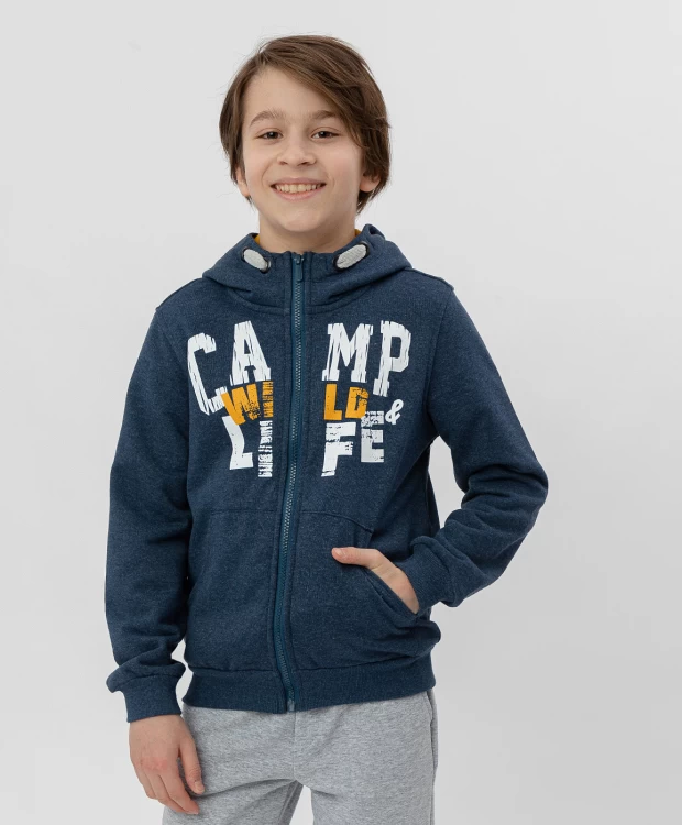 

Синяя толстовка на молнии Button Blue, Синий, Синяя толстовка на молнии Button Blue (122)