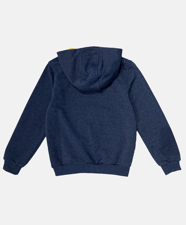 фото Синяя толстовка на молнии button blue (122)