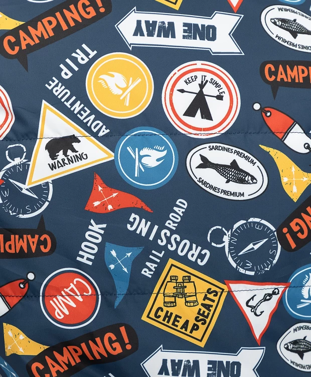 фото Двухсторонний жилет с капюшоном button blue (152)