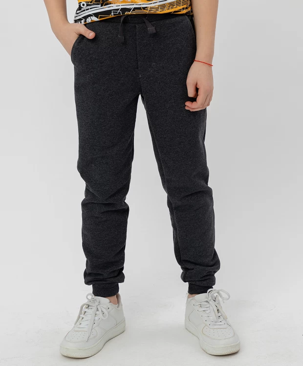 фото Темно-серые брюки button blue (116)