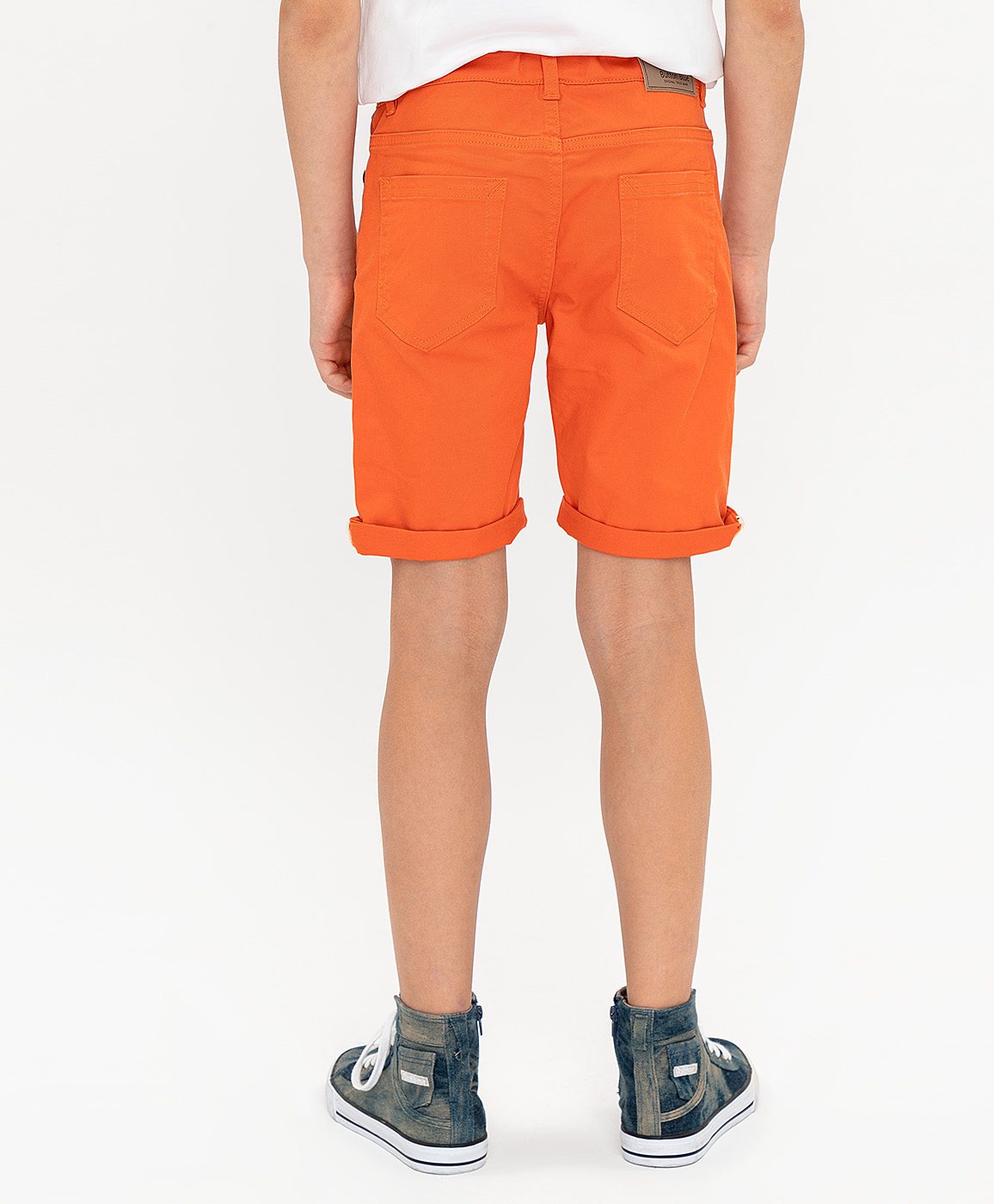 Оранжевые твиловые шорты Button Blue 120BBBC60036100, размер 98, цвет оранжевый - фото 5
