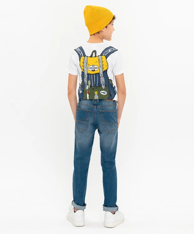 фото Синие джинсы regular fit button blue (158)