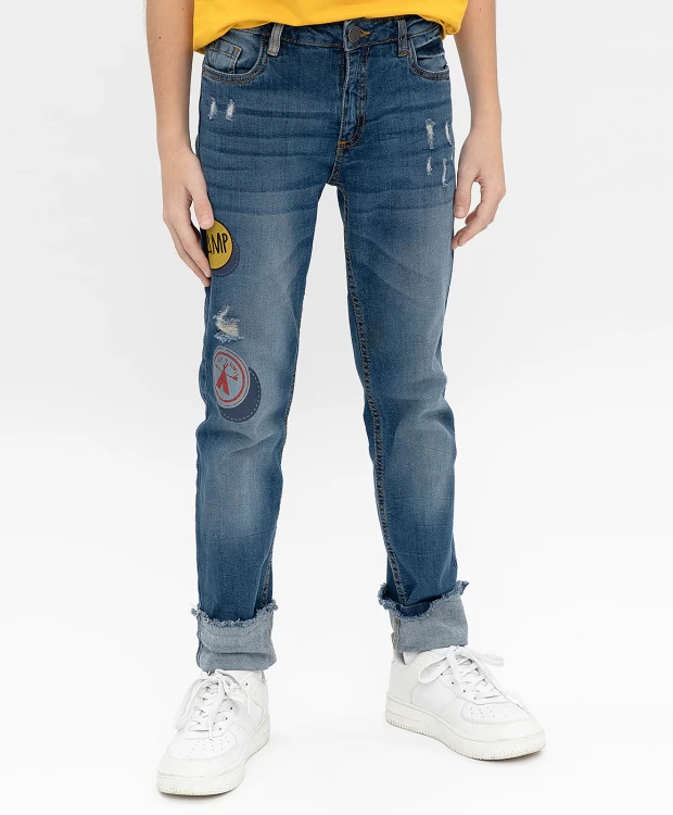 фото Синие джинсы regular fit button blue (116)