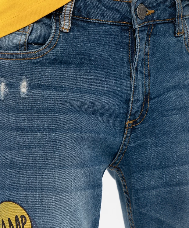 фото Синие джинсы regular fit button blue (116)