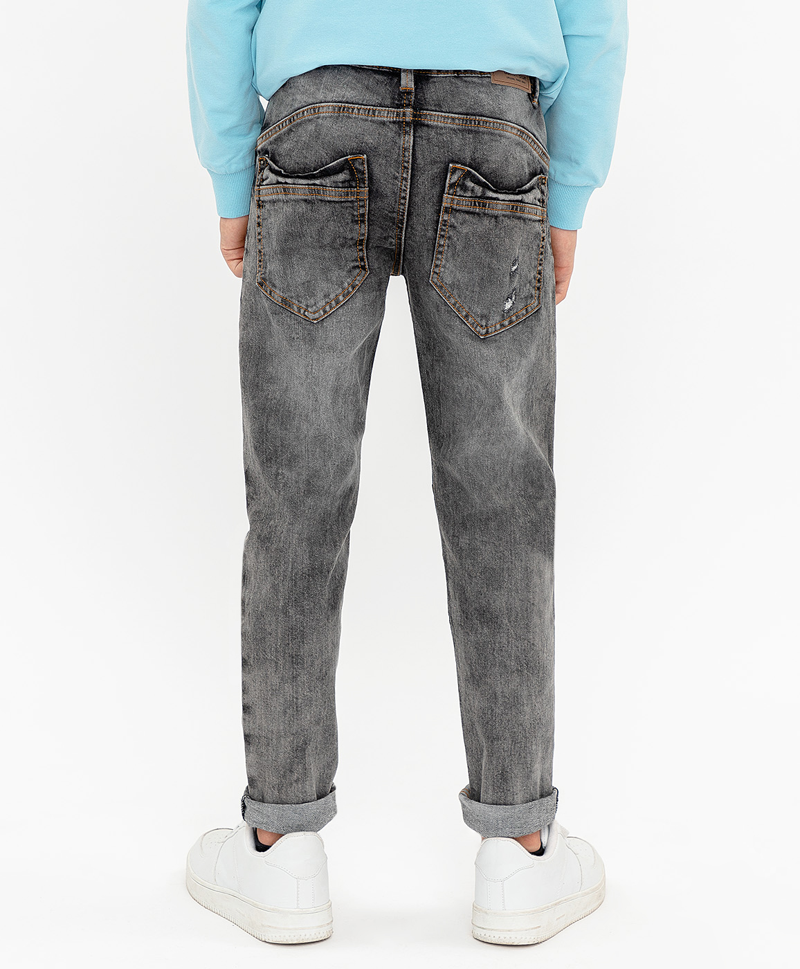 Серые джинсы Slim Fit Button Blue 120BBBC6305D300, размер 98, цвет серый - фото 5