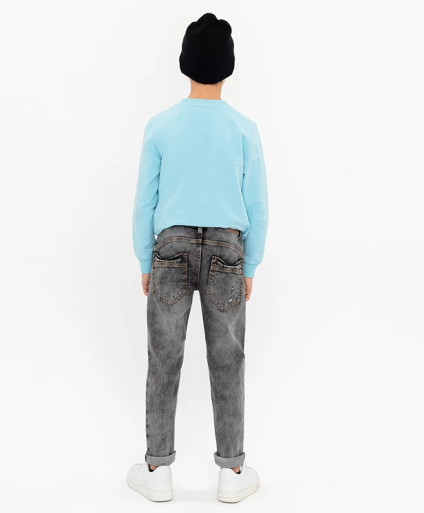 фото Серые джинсы slim fit button blue (104)