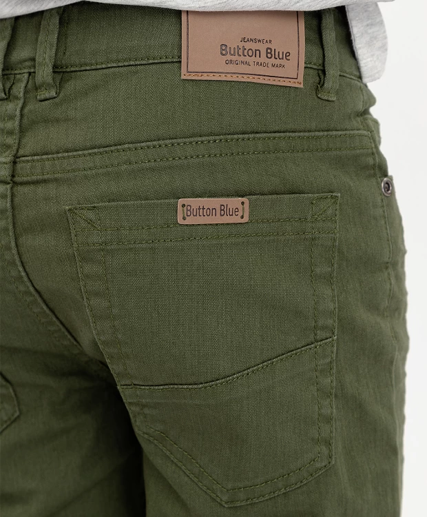 фото Твиловые брюки цвета хаки button blue (110)