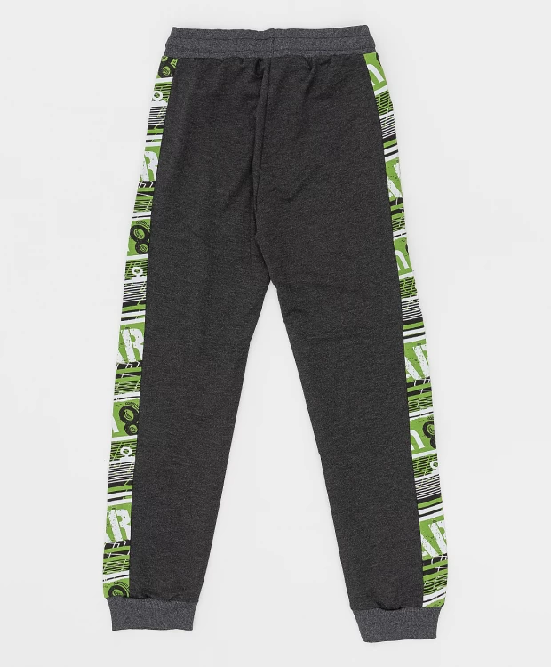 фото Темно-серые брюки с лампасами button blue (140)