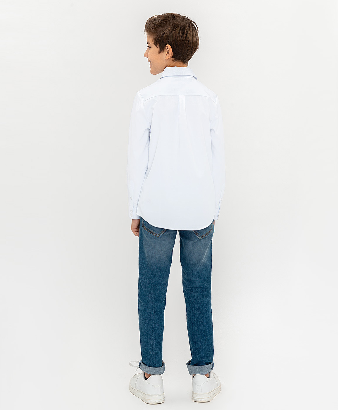 Белая нарядная рубашка Button Blue 120BBBP23030200, размер 104, цвет белый - фото 4