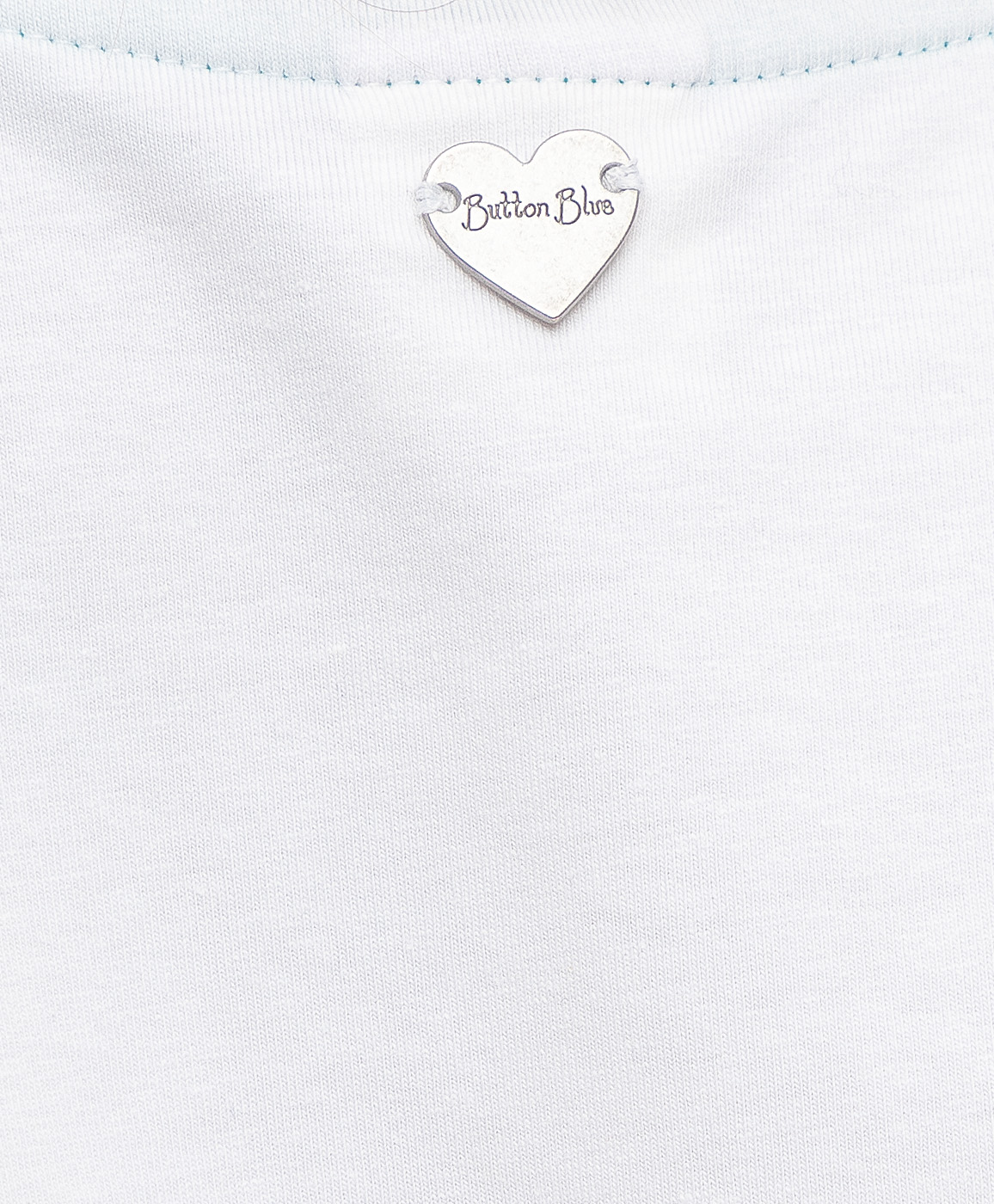 фото Белая футболка с пайетками button blue