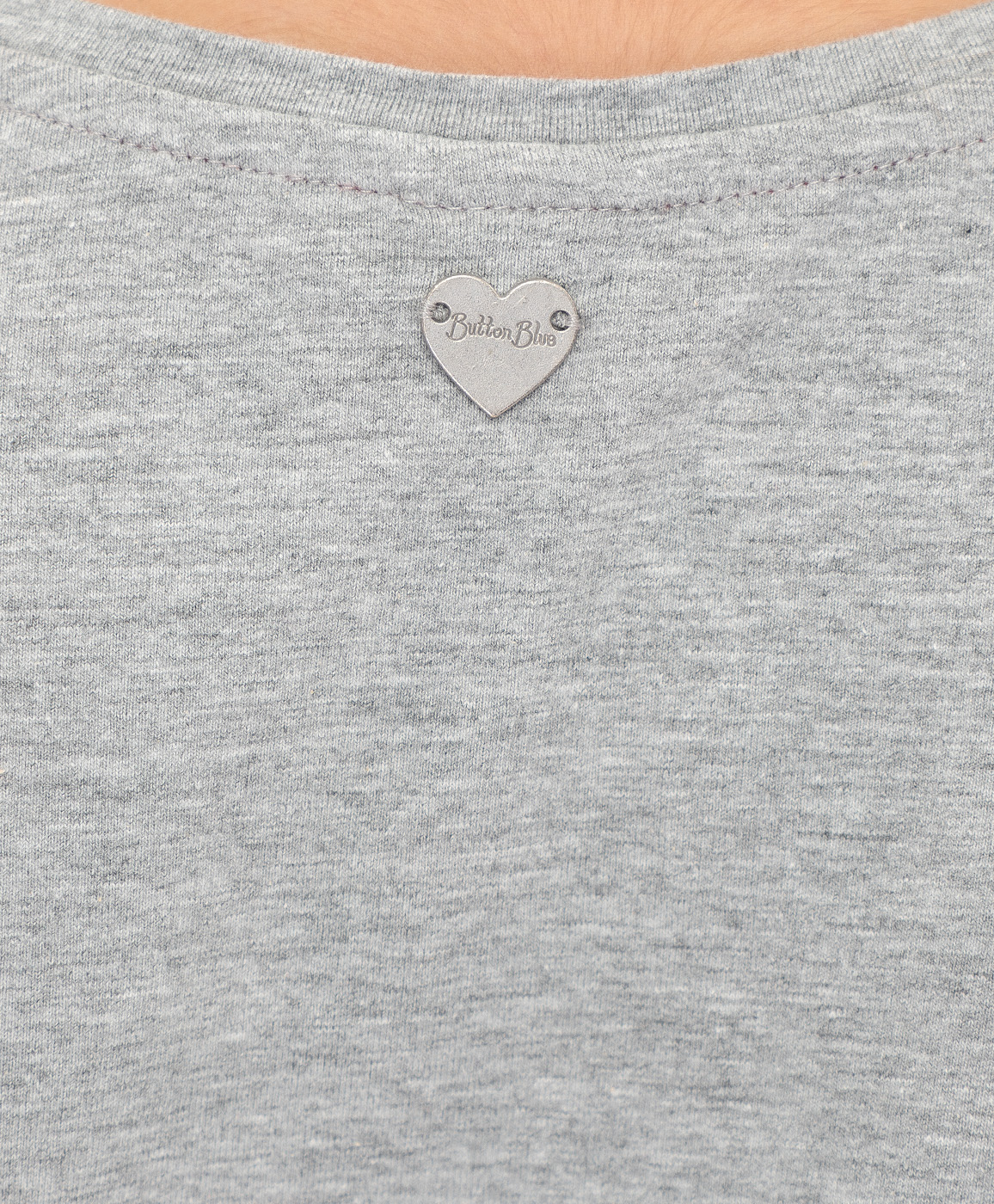 Серая футболка с пайетками Button Blue 120BBGC12041900, размер 98, цвет серый - фото 5