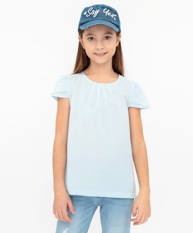 

Хлопковая блузка Button Blue, Голубой, Хлопковая блузка Button Blue (140)