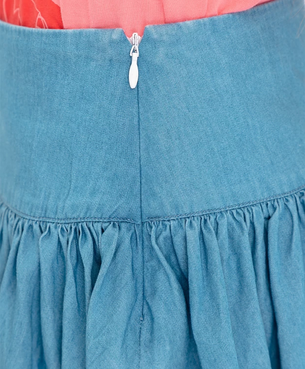 фото Голубая юбка button blue (158)