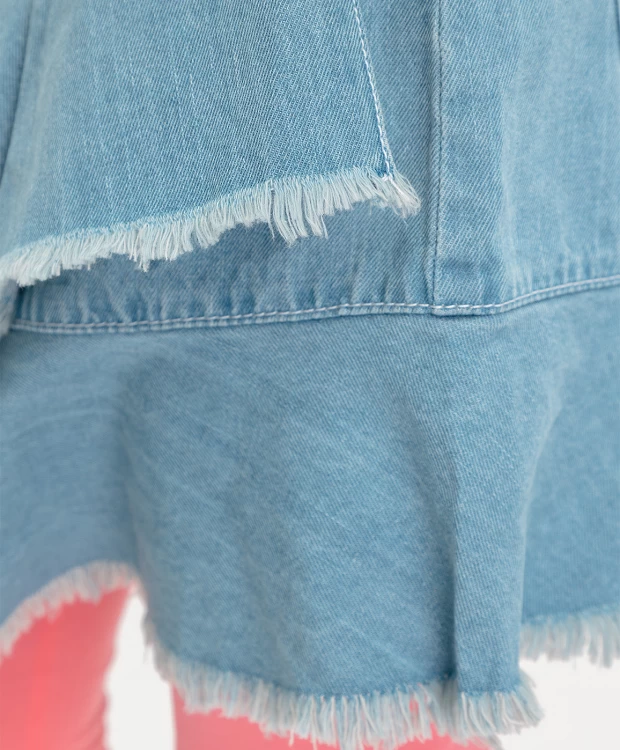 фото Джинсовая юбка button blue (158)