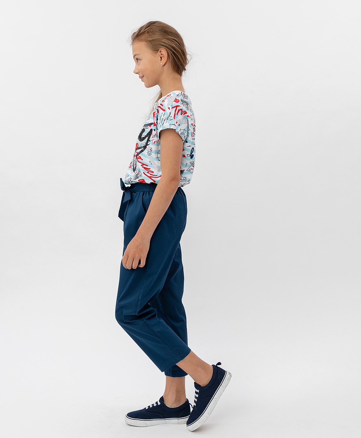 фото Синие брюки button blue