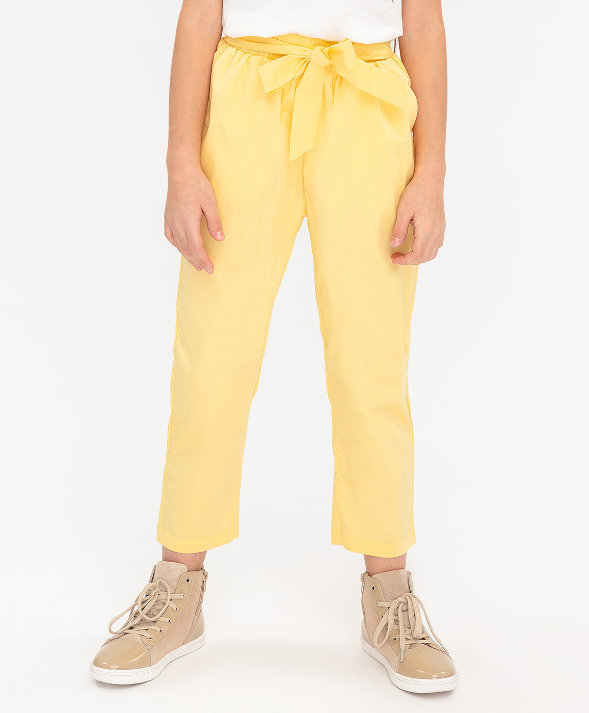 Желтые брюки Button Blue 120BBGC63032700, размер 98, цвет желтый - фото 2