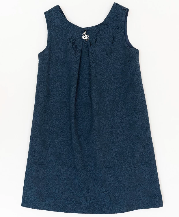 Синее жаккардовое платье Button Blue (152), размер 152, цвет синий Синее жаккардовое платье Button Blue (152) - фото 6