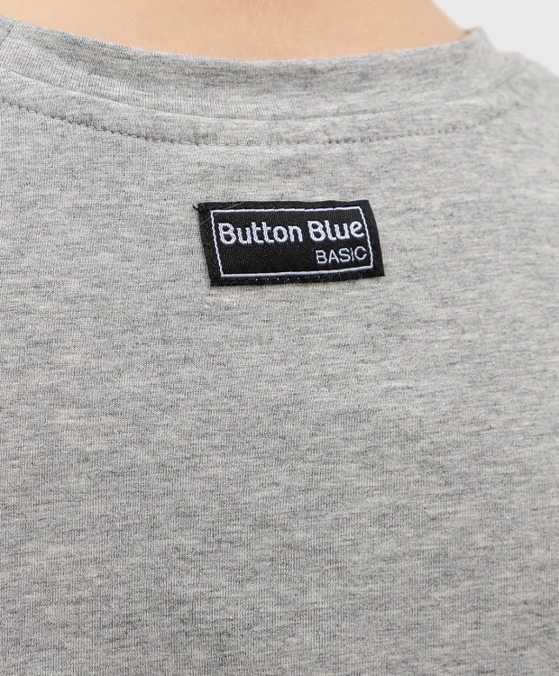 Серая футболка Button Blue