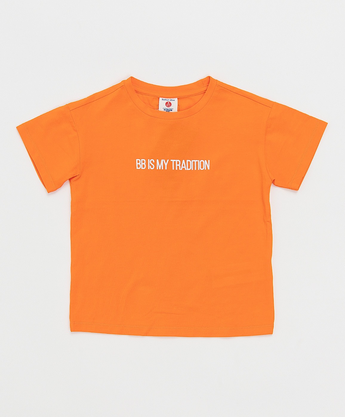 Оранжевая футболка Button Blue 121BBBB12013200, размер 110, цвет оранжевый - фото 5