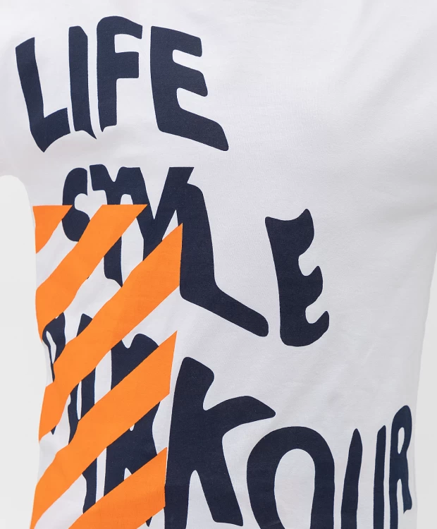 фото Белая футболка button blue (152)