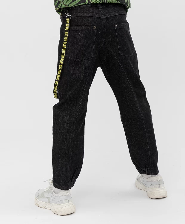 фото Черные брюки button blue (140)