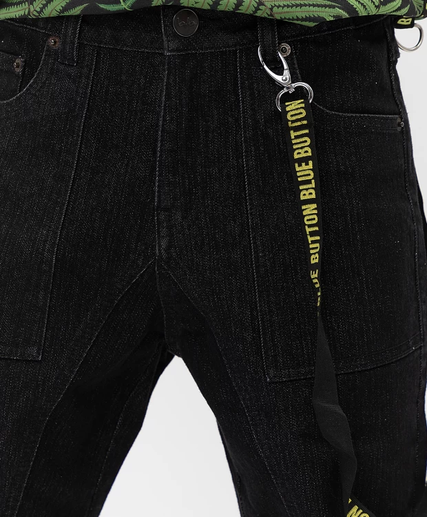 фото Черные брюки button blue (140)