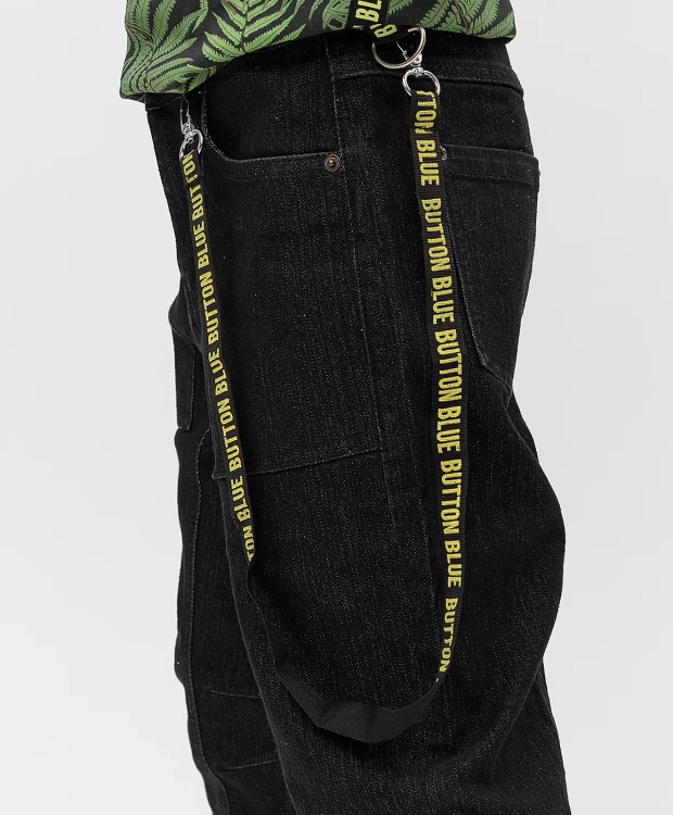 фото Черные брюки button blue (140)