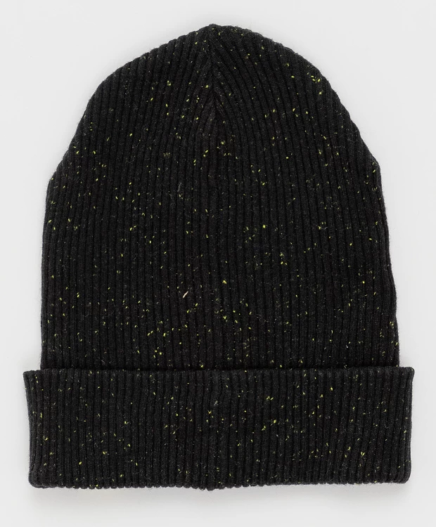 фото Черная шапка button blue (54)