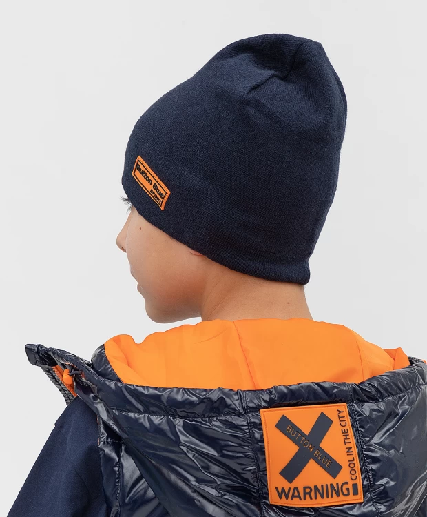 фото Синяя шапка button blue (56)