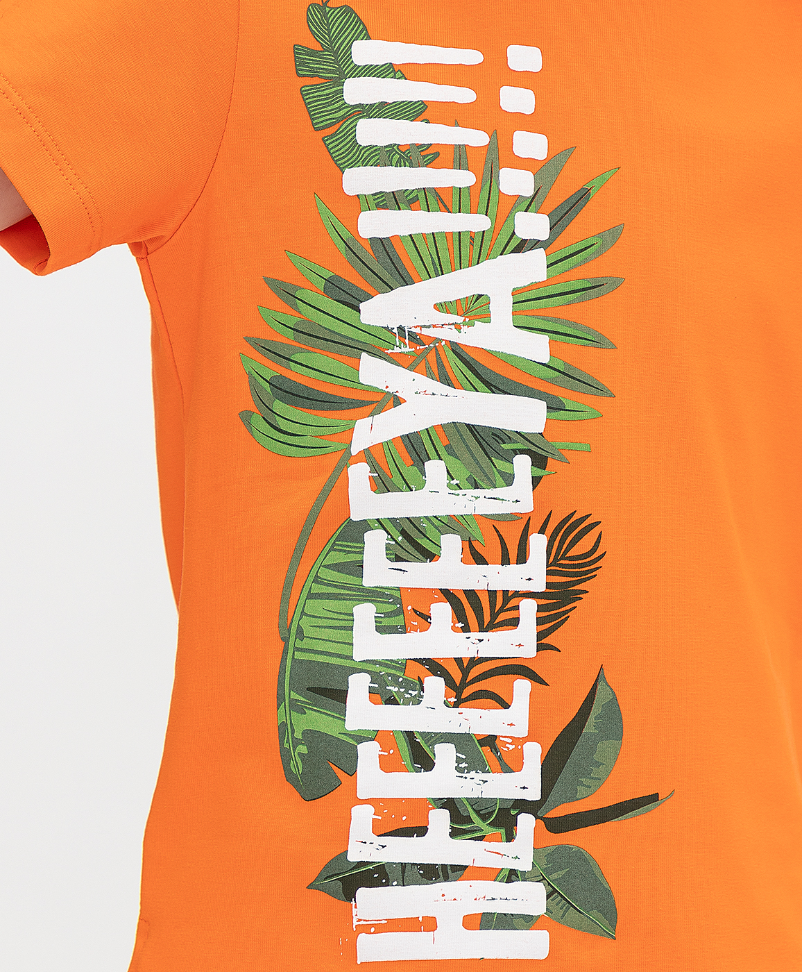 фото Оранжевая футболка button blue