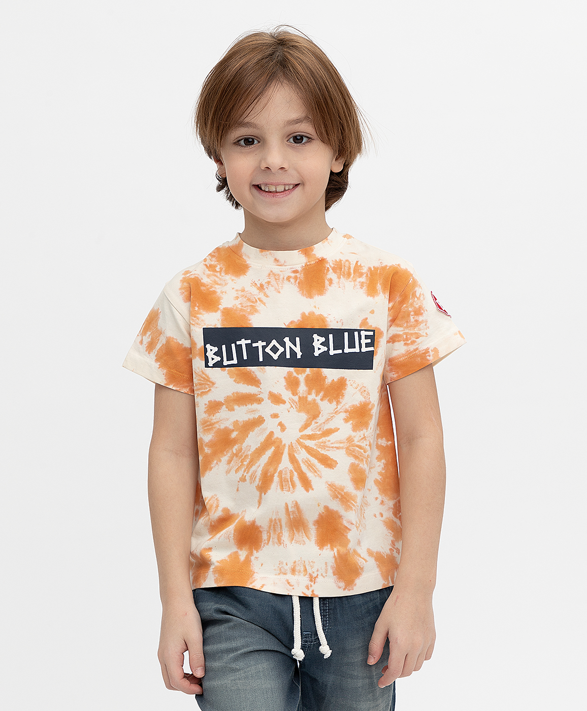 

Оранжевая футболка Button Blue, Оранжевый, 121BBBMC12123200