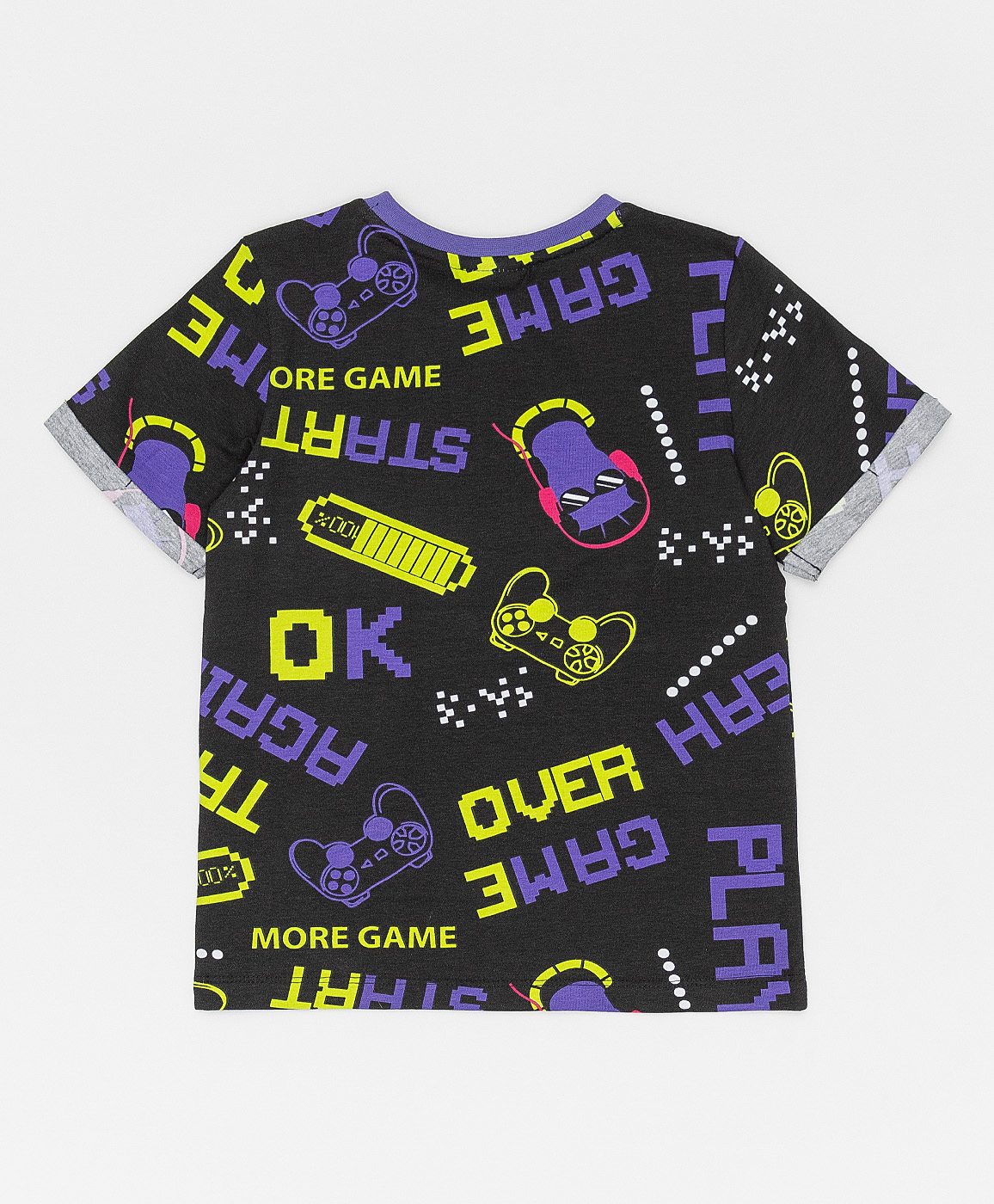 фото Черная футболка button blue