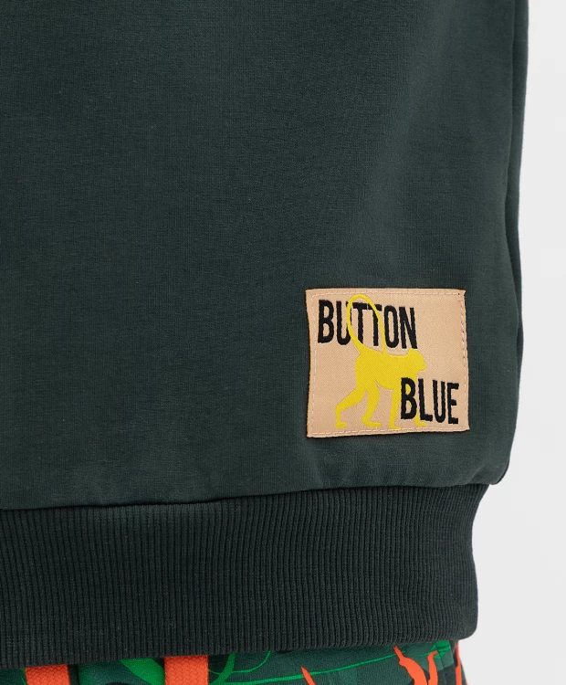 Зеленый свитшот Button Blue (110), размер 110 Зеленый свитшот Button Blue (110) - фото 3