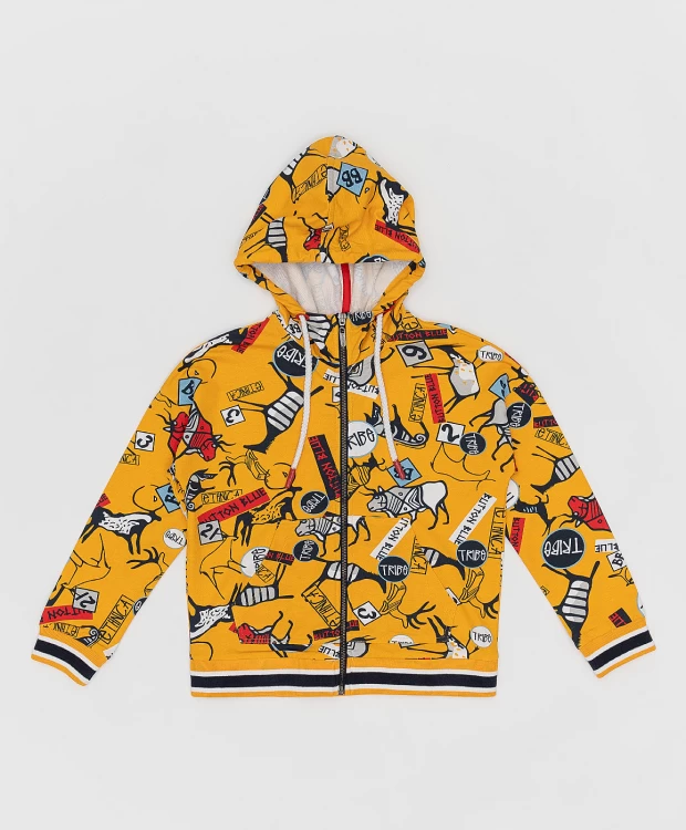 фото Желтая толстовка button blue (98)