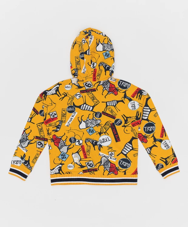 фото Желтая толстовка button blue (98)