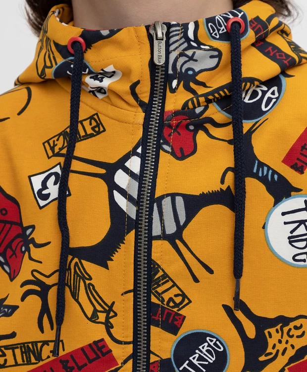 фото Желтая толстовка button blue (98)