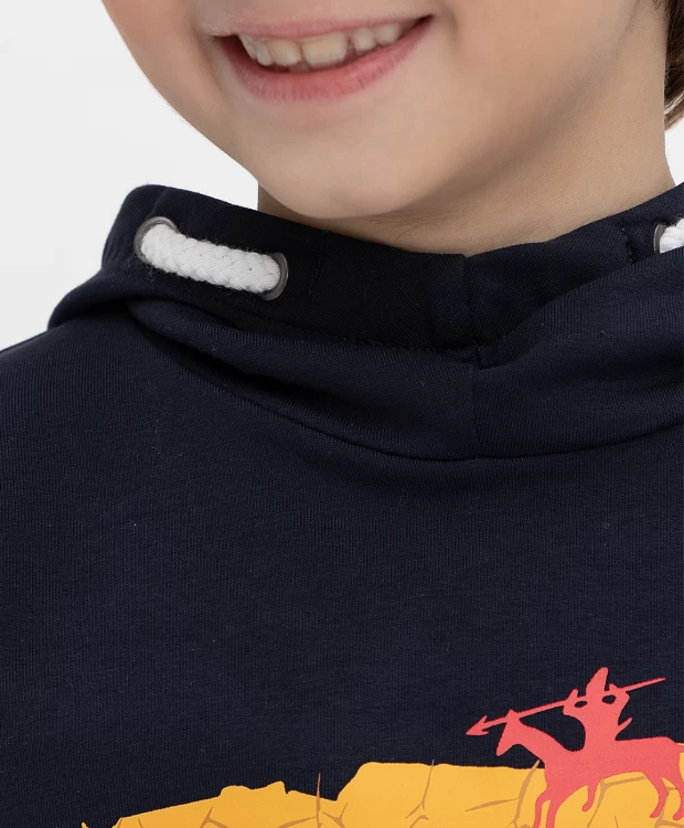 фото Синий худи button blue (98)