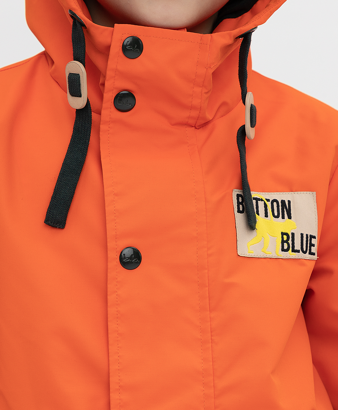Оранжевая ветровка Button Blue 121BBBMC40023200, размер 110, цвет оранжевый - фото 3