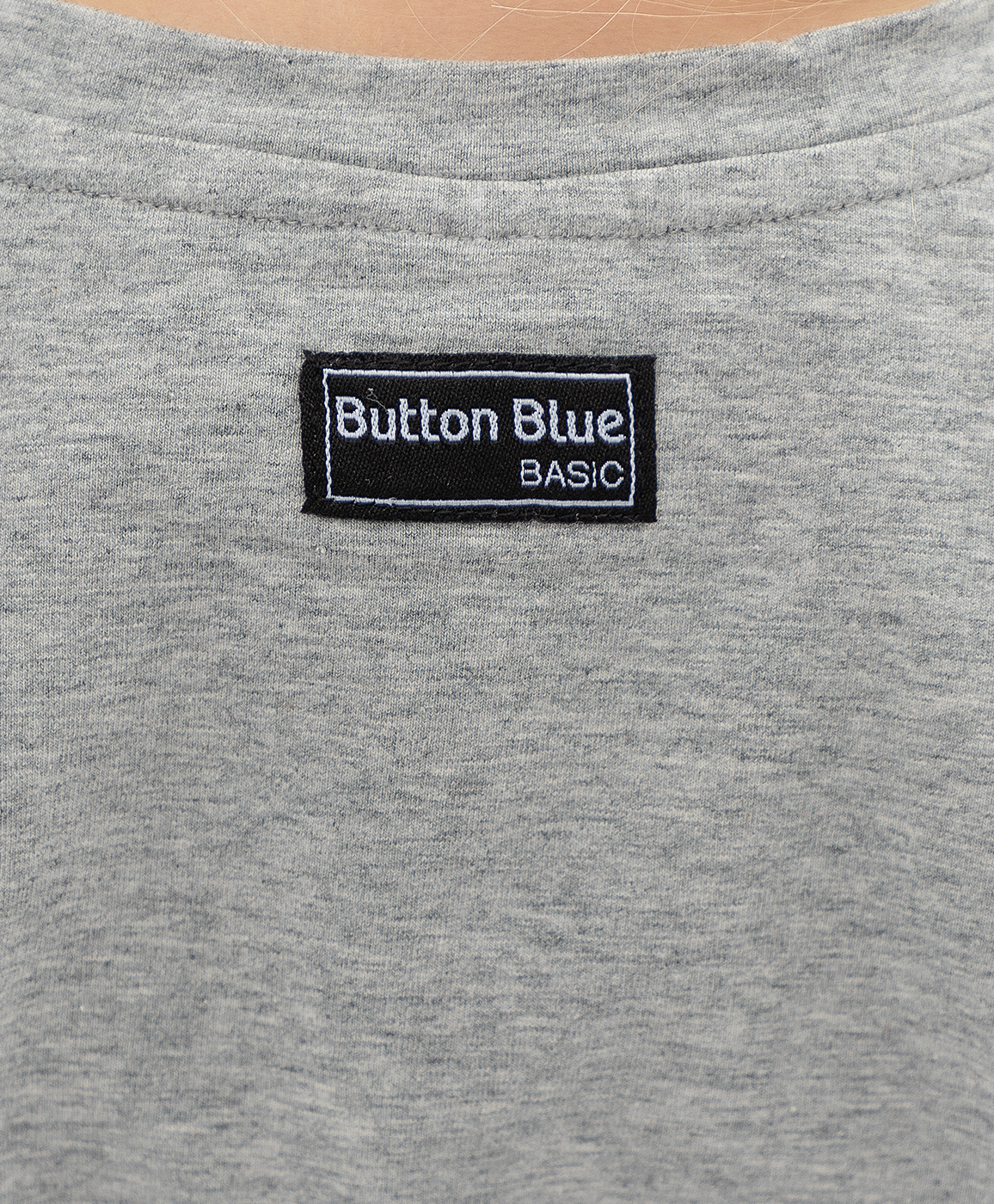 Серая футболка Button Blue 121BBGB12011900, размер 146, цвет серый - фото 3
