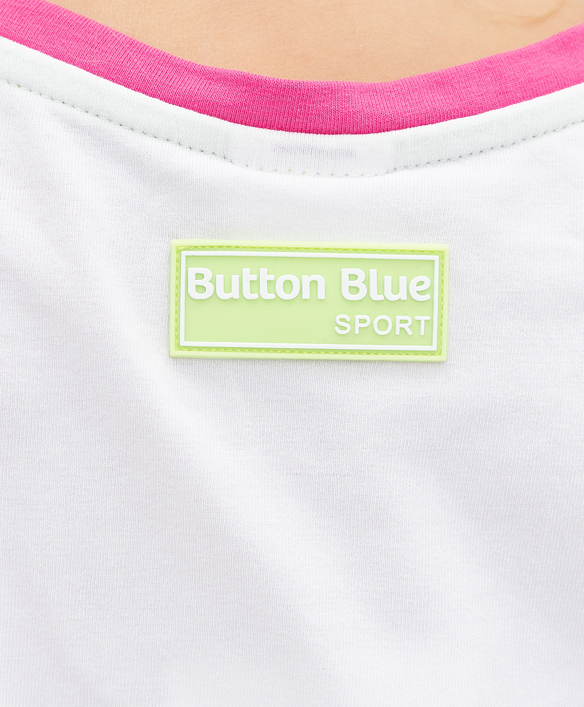 фото Белая футболка button blue
