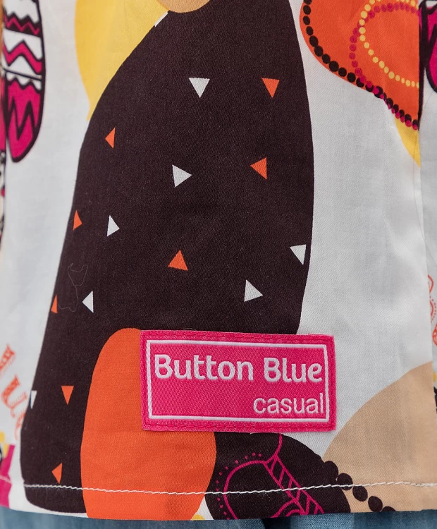 Белая блузка Button Blue