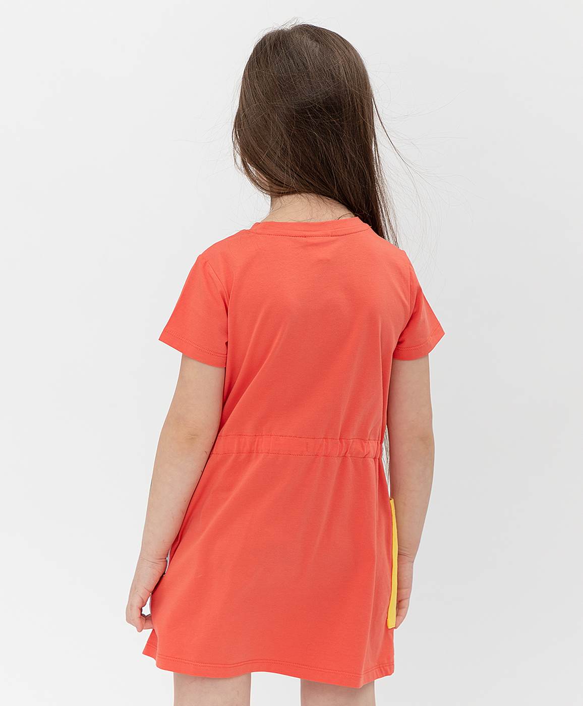 Оранжевое платье Button Blue 121BBGMC50073200, размер 104, цвет оранжевый миди - фото 3