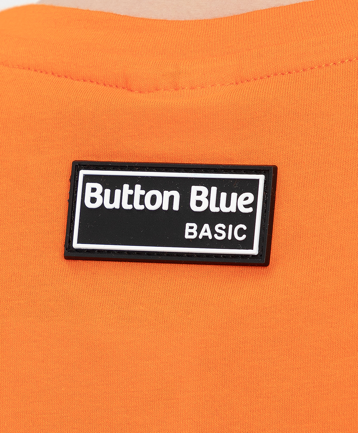 фото Футболка оранжевая button blue