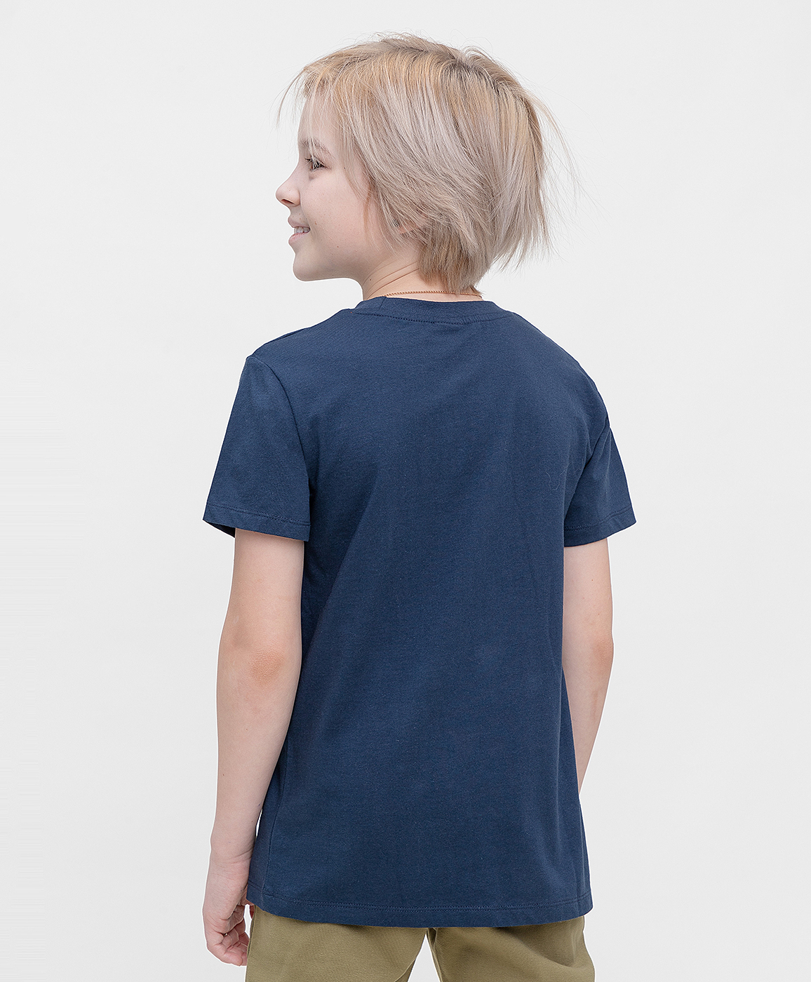 фото Футболка синяя button blue