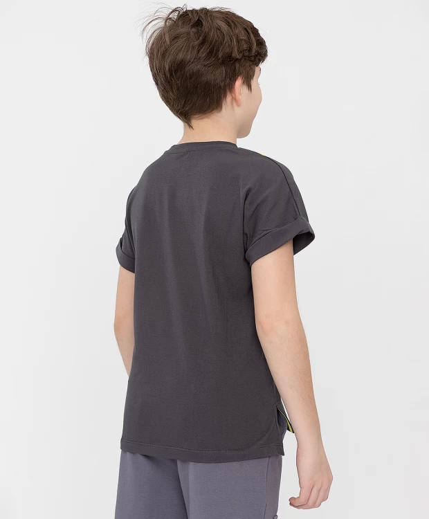 фото Футболка серая button blue (134)